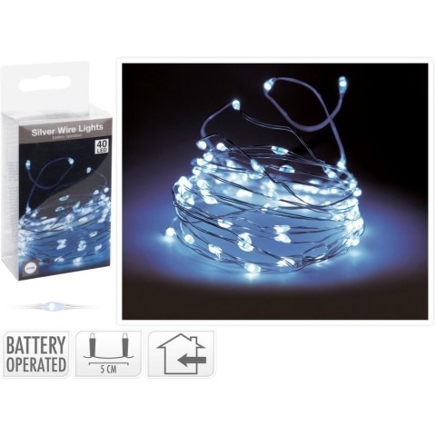 CAVO ARG 40LED BIANCO BATTERIA